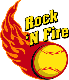 rocfk and fire softball clipart